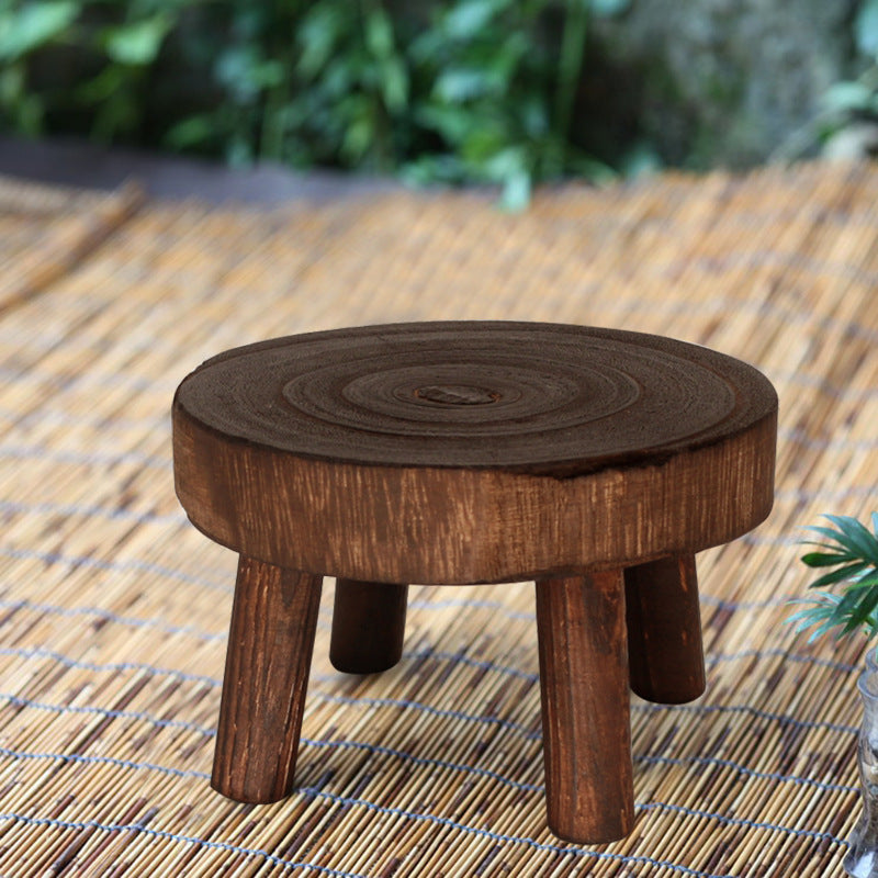 Natural Solid Wood Mini Plant Stand – Compact & Charming