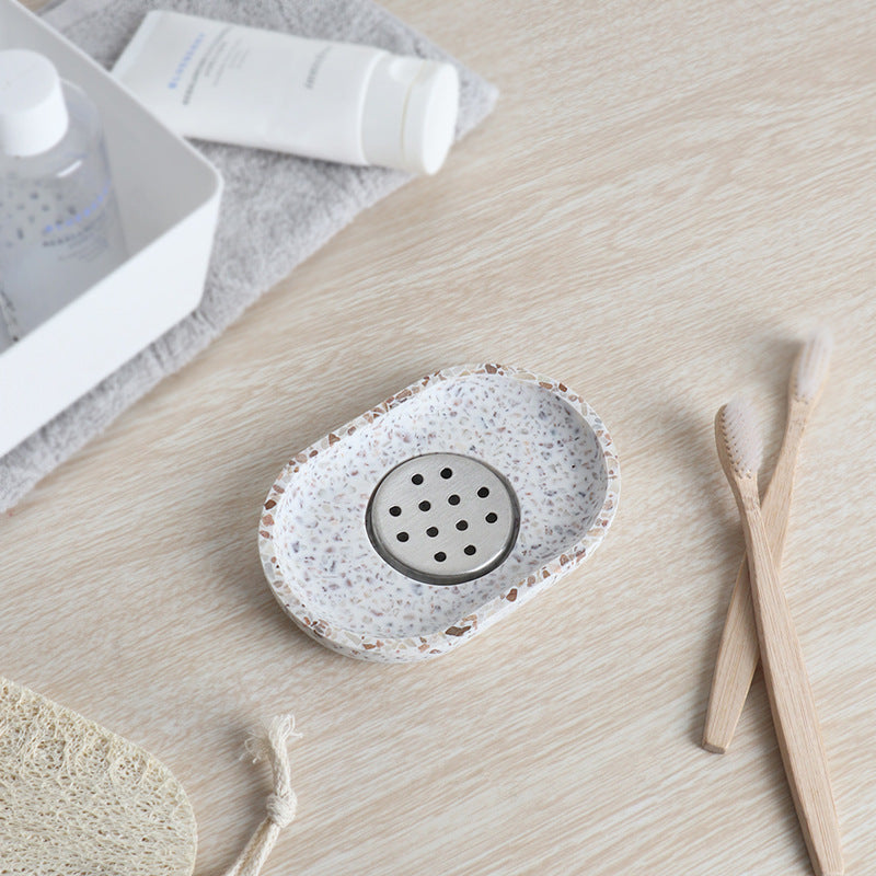 Lustra Oval Terrazzo Soap Dish