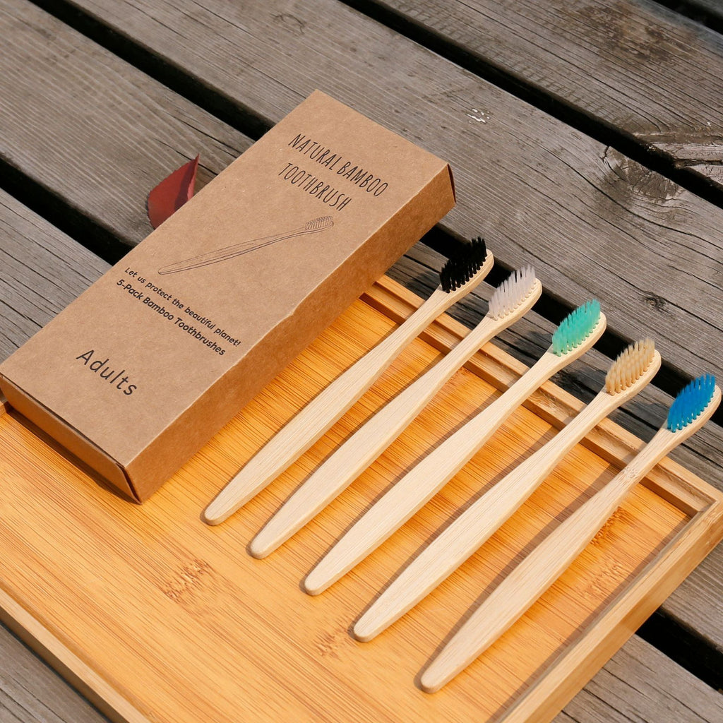 Sustainable Bamboo Toothbrushes – Colourful Multipack Set