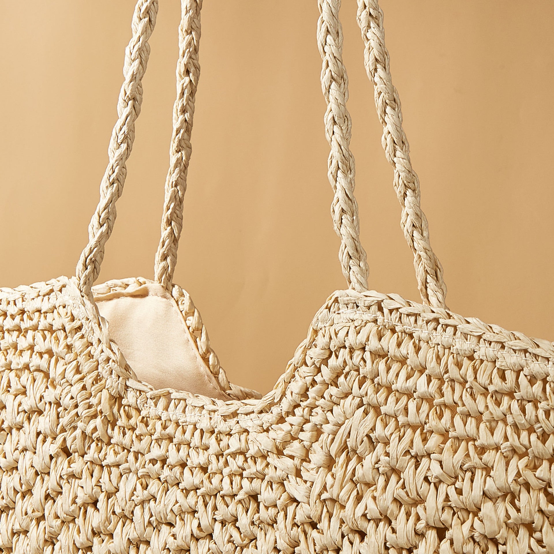 Hedge and Heather Straw Tote