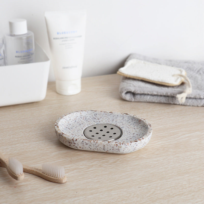 Lustra Oval Terrazzo Soap Dish