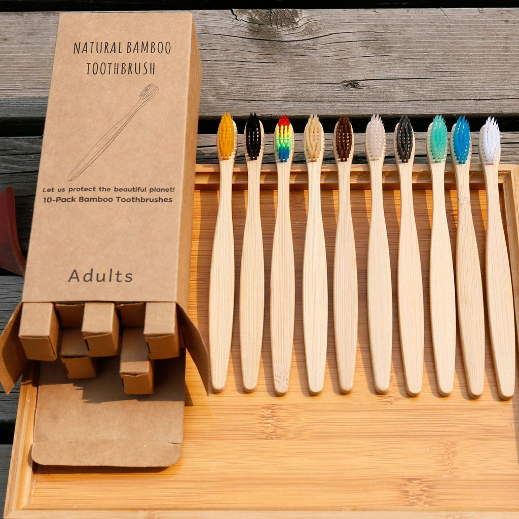 Sustainable Bamboo Toothbrushes – Colourful Multipack Set