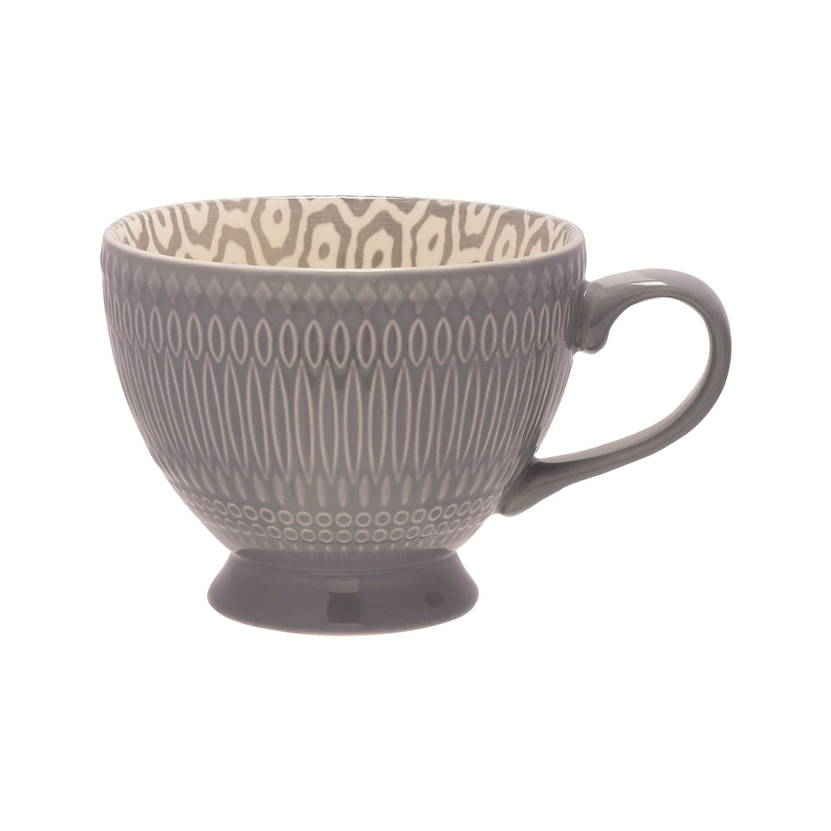 Set of 4 Textured Ceramic Tea Cups