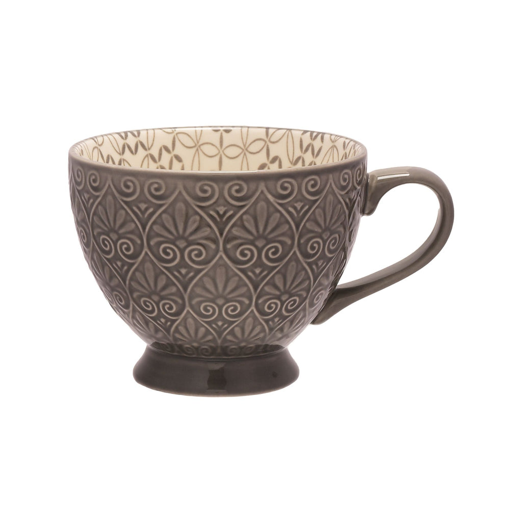 Set of 4 Textured Ceramic Tea Cups