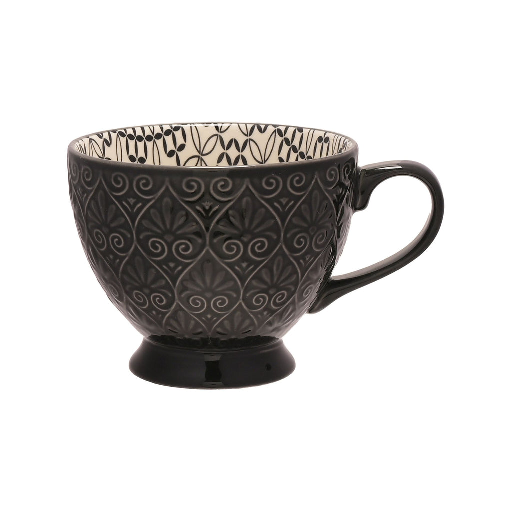Set of 4 Textured Ceramic Tea Cups