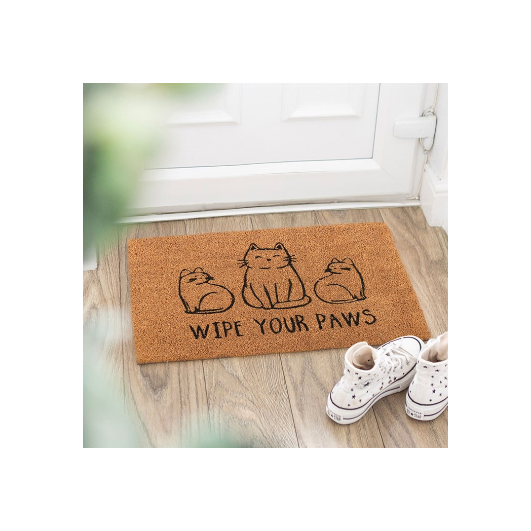 Natural 'Wipe Your Paws' Cat Doormat