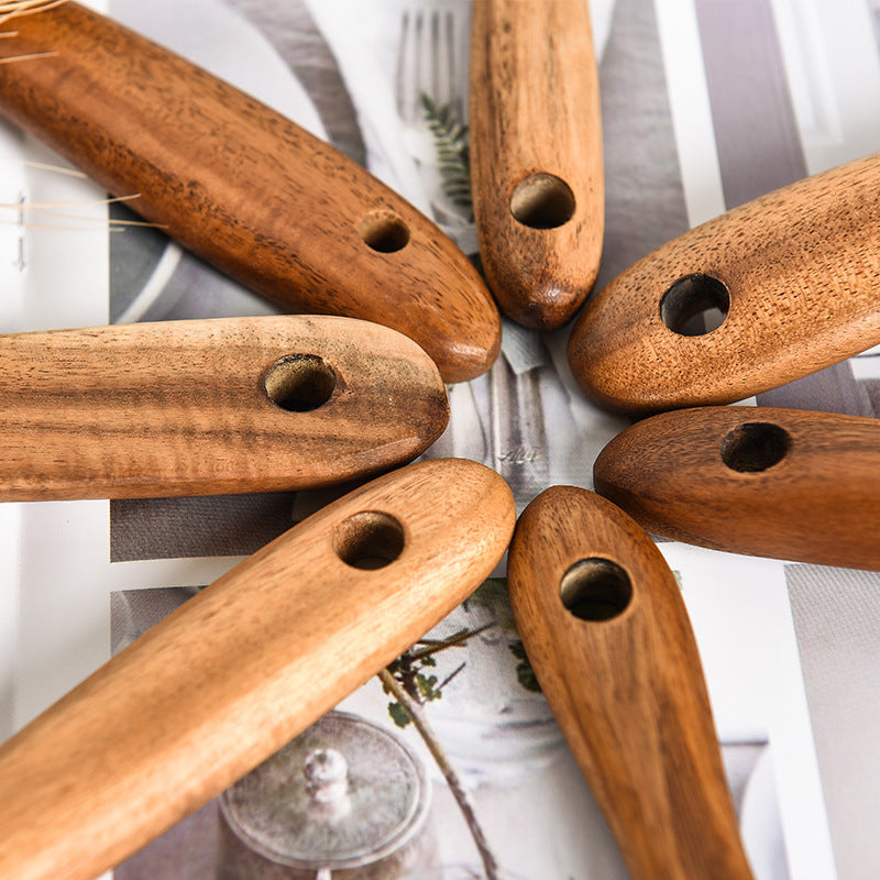 Woodland Whispers: Artisan 8-Piece Teak Essentials Utensil Set