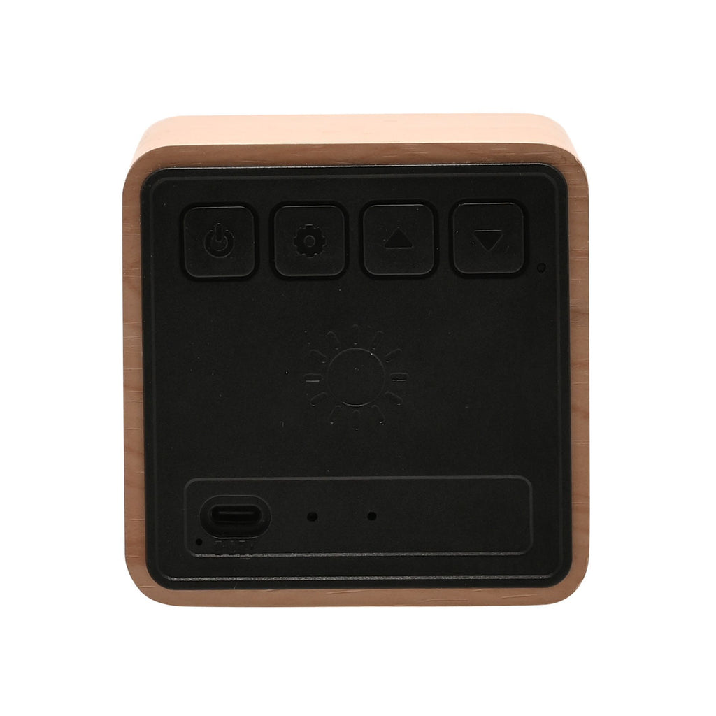 Interval Wooden Alarm Clock with Bluetooth Speaker - White