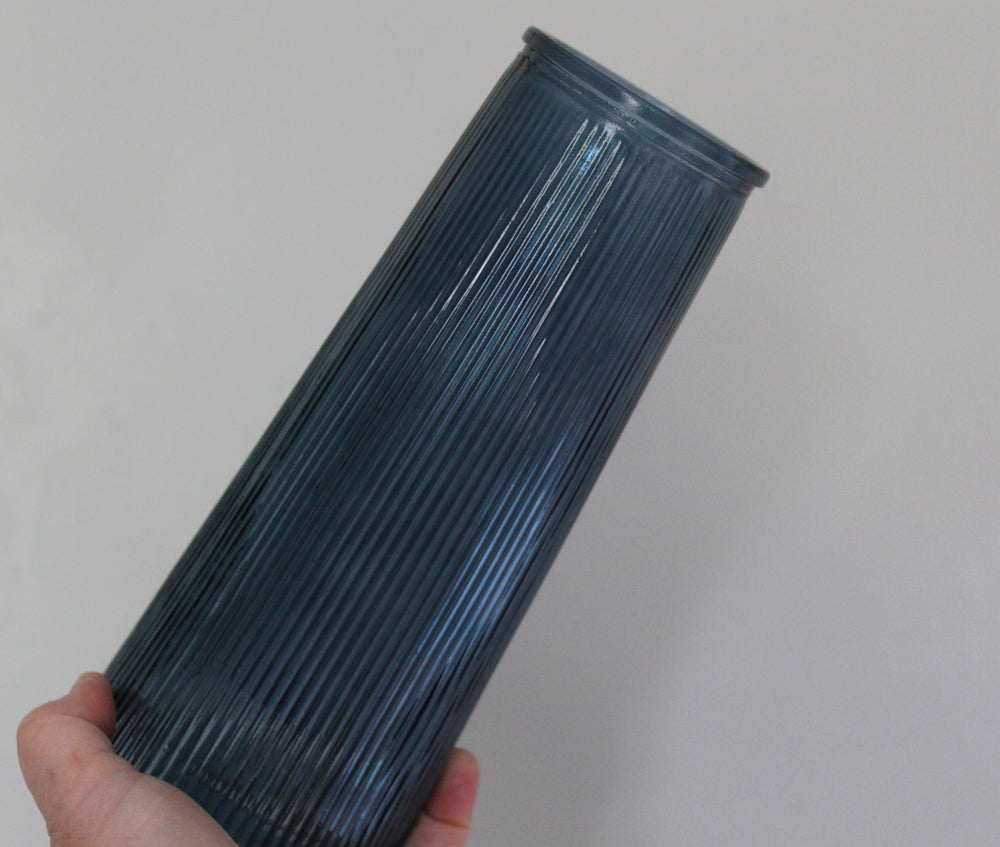 Tall Glass Vase - Ocean Blue