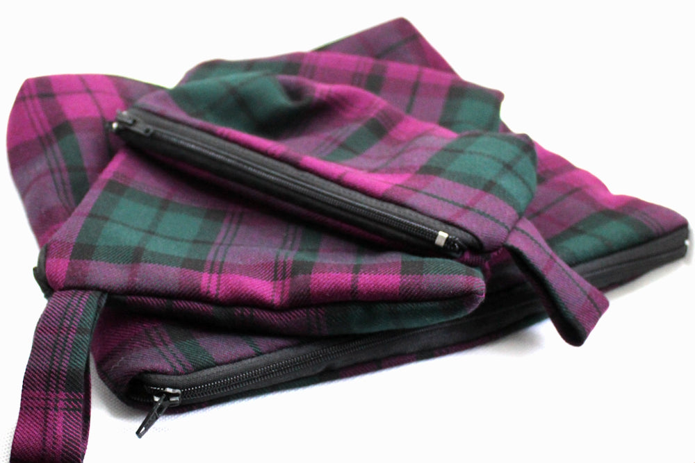 Cherry Forest Tartan Pouch Pack - Set of 3