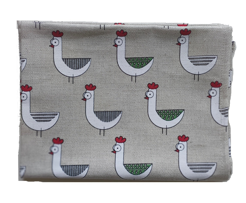 Quirky Chickens Lithuanian Linen Tea Towel