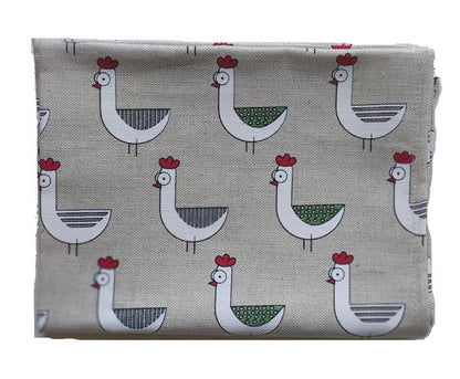 Quirky Chickens Lithuanian Linen Tea Towel