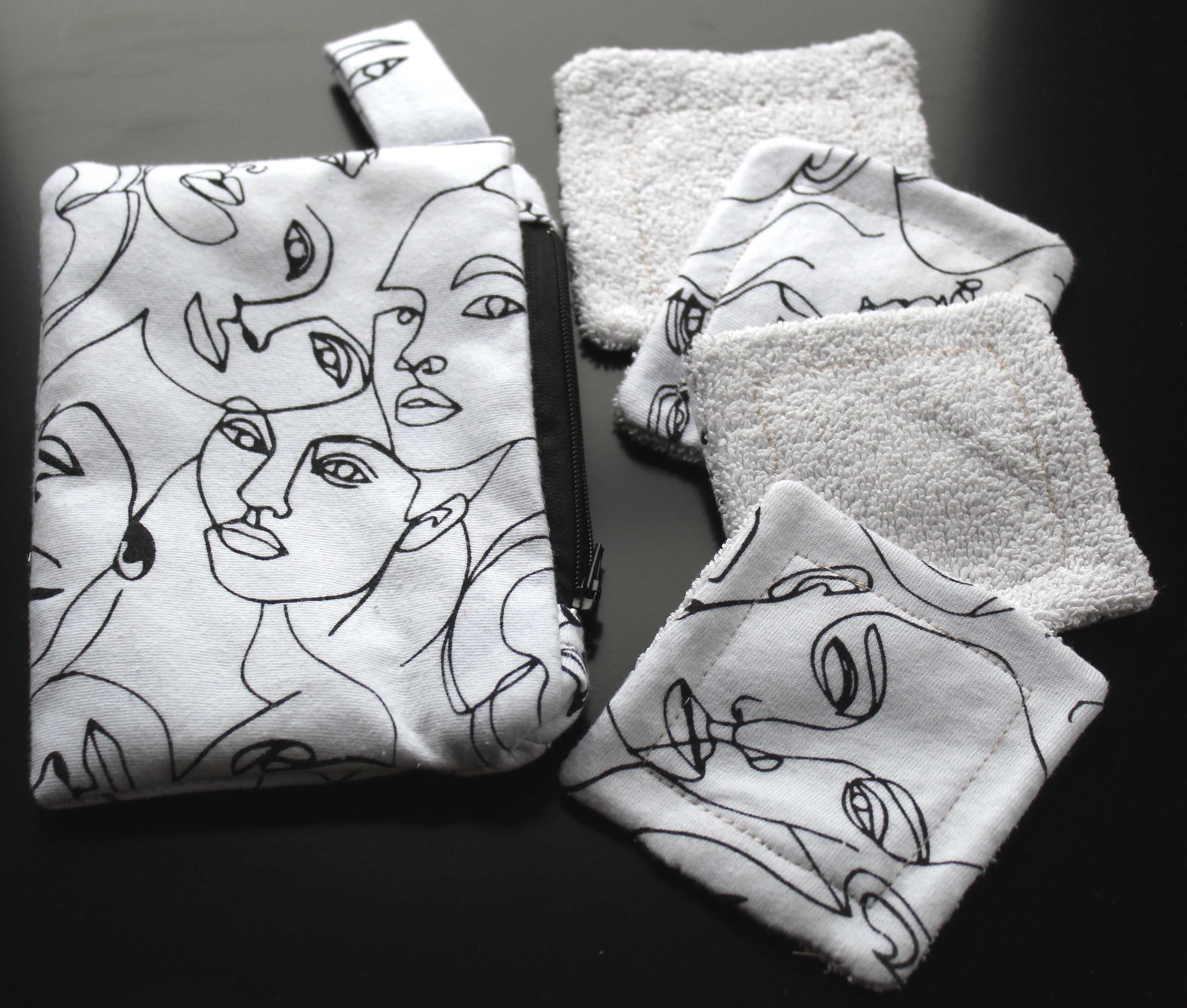 Kindred Threads - Handmade Pouch & Reusable Makeup Wipes Set
