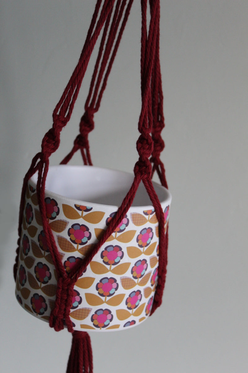 Geometric Flowers - Ceramic Plant Pot