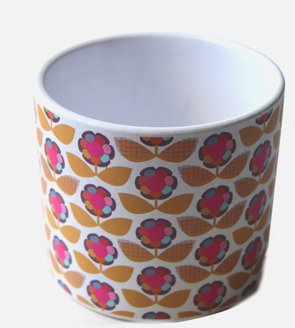 Geometric Flowers - Ceramic Plant Pot