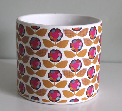 Geometric Flowers - Ceramic Plant Pot