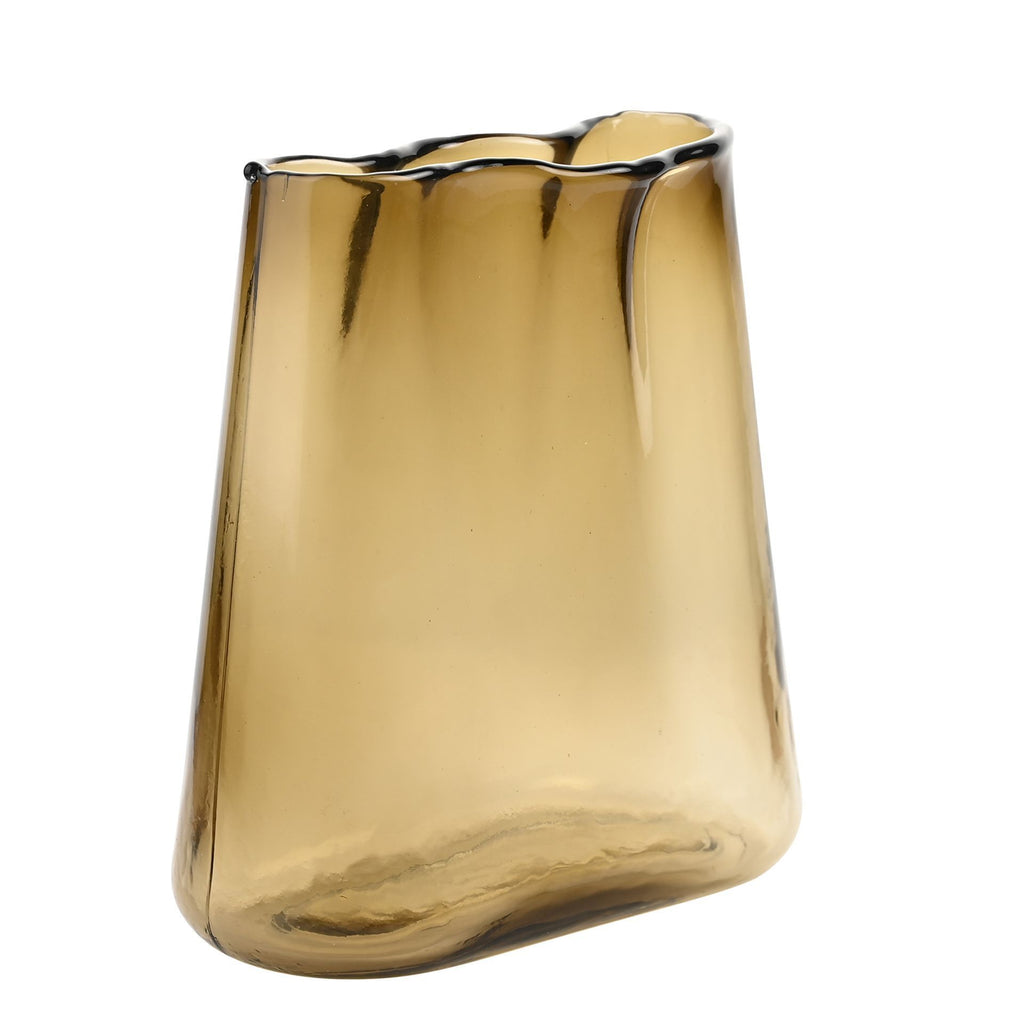Smoked Glass Contemporary Vase
