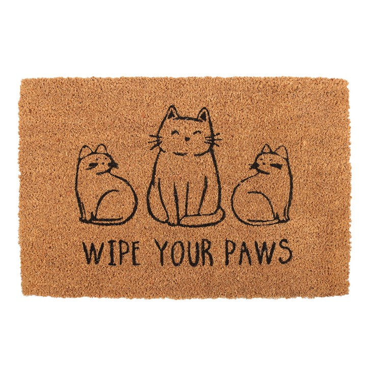 Natural 'Wipe Your Paws' Cat Doormat