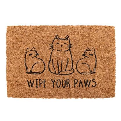 Natural 'Wipe Your Paws' Cat Doormat
