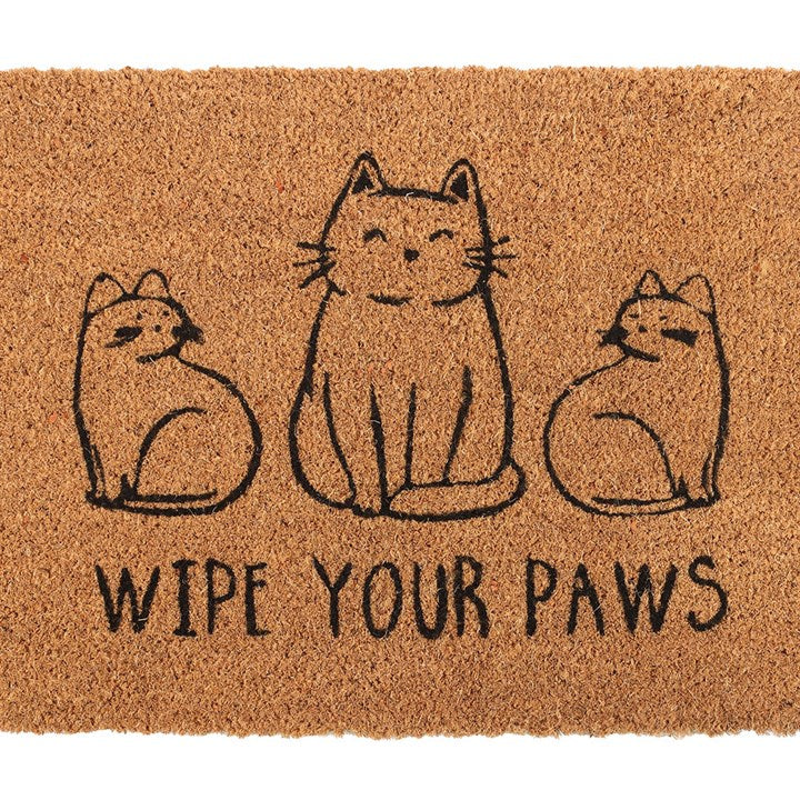 Natural 'Wipe Your Paws' Cat Doormat