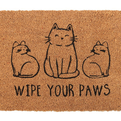 Natural 'Wipe Your Paws' Cat Doormat