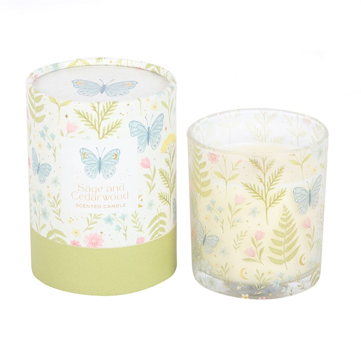 Luna Bloom Butterfly Sage and Cedarwood Candle