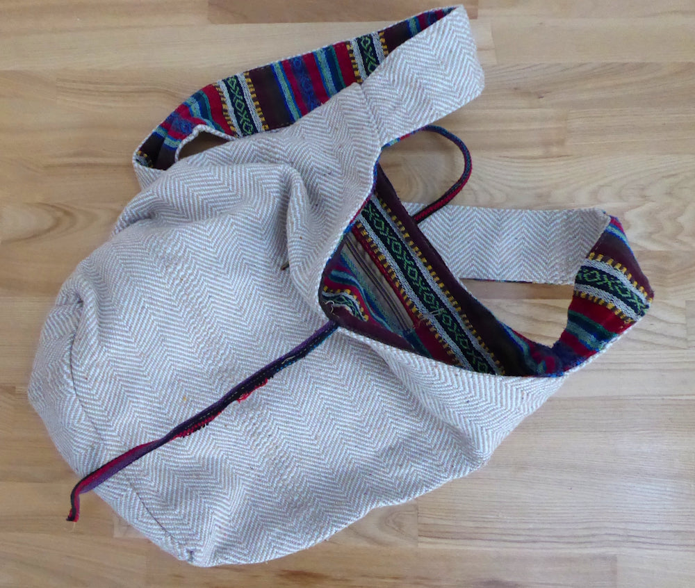 Reversable Folklore Weave Everyday Hemp Bag