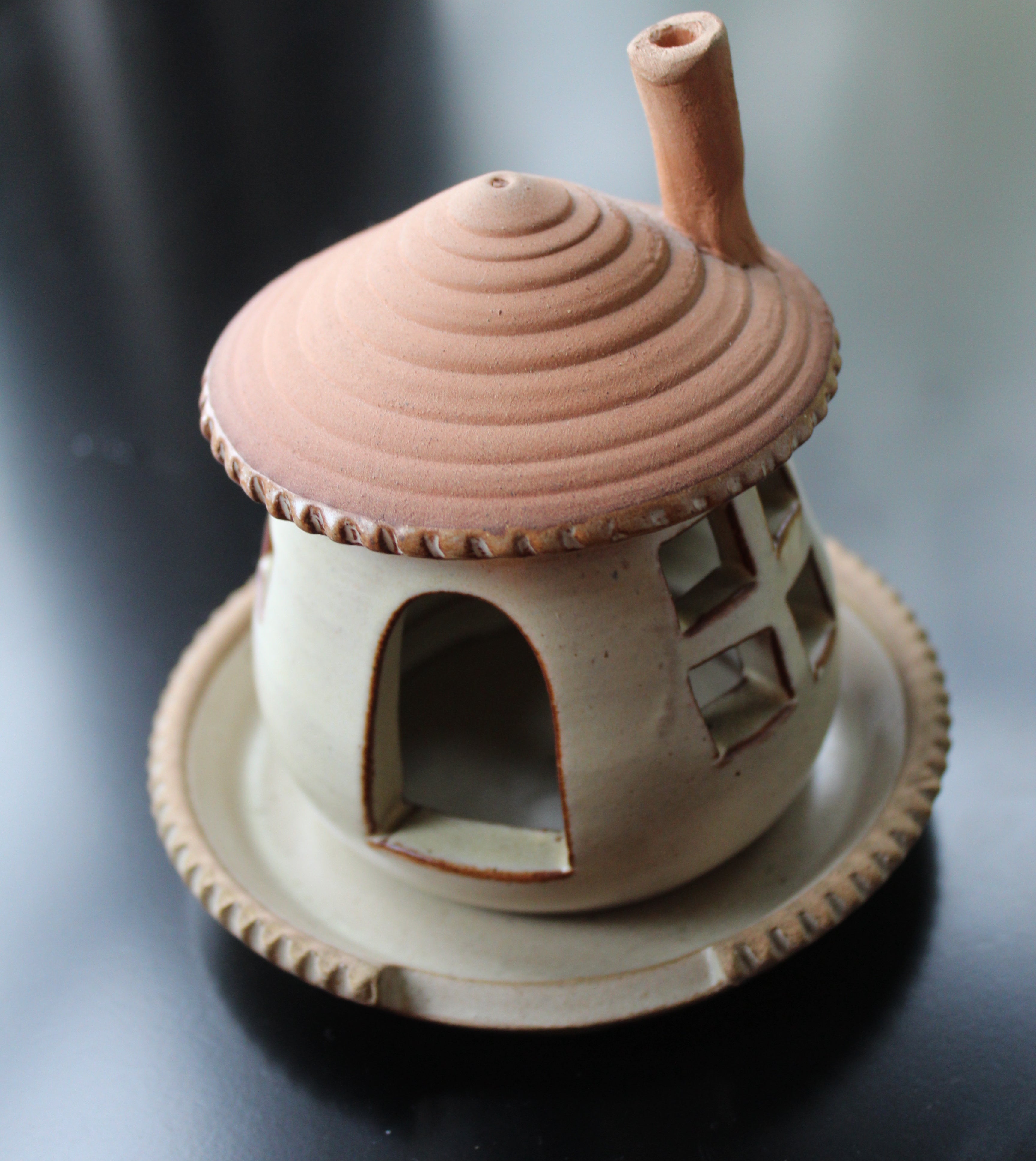 Mushroom Cottage Tealight Holder - One Off!