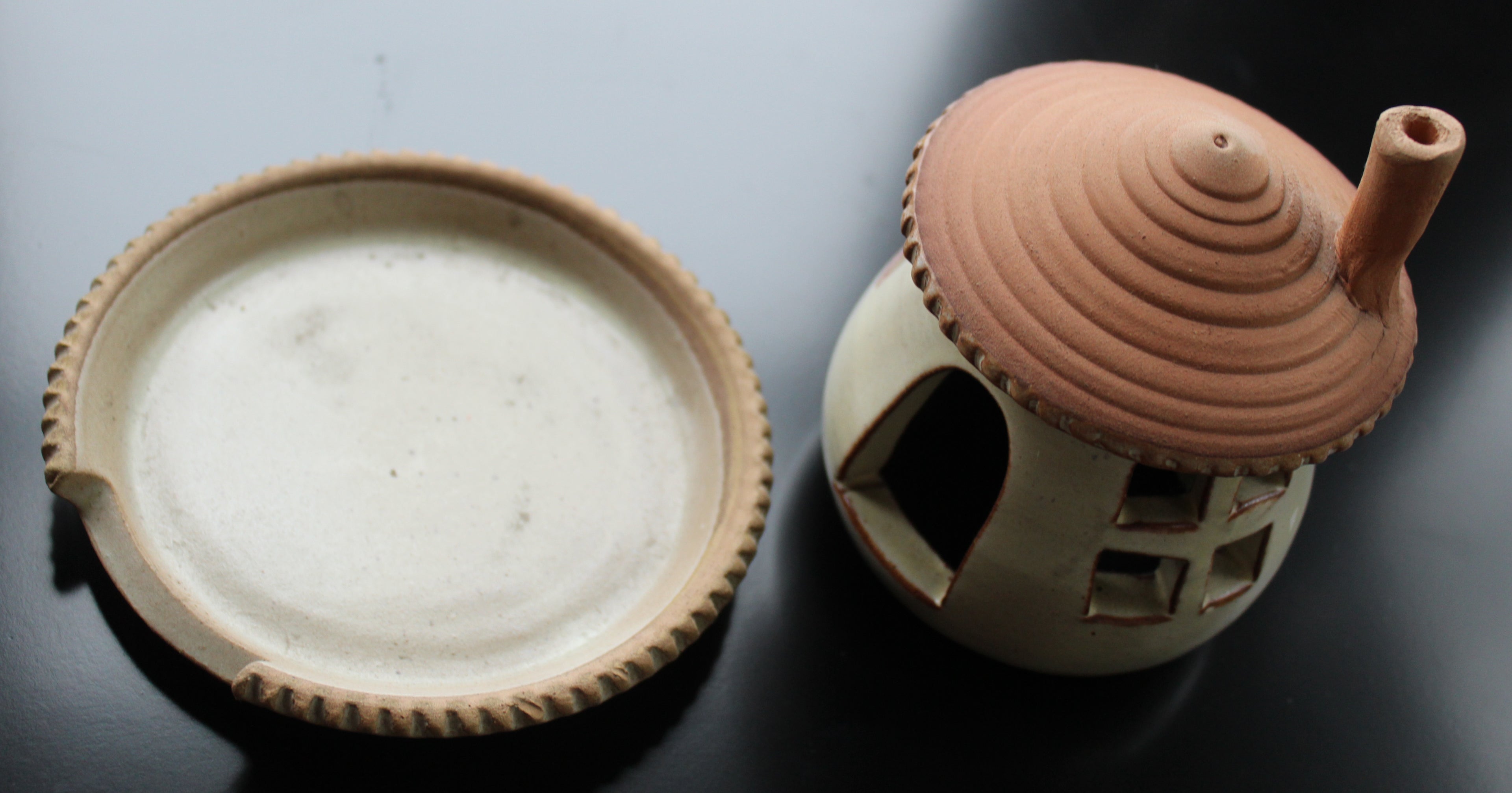 Mushroom Cottage Tealight Holder - One Off!