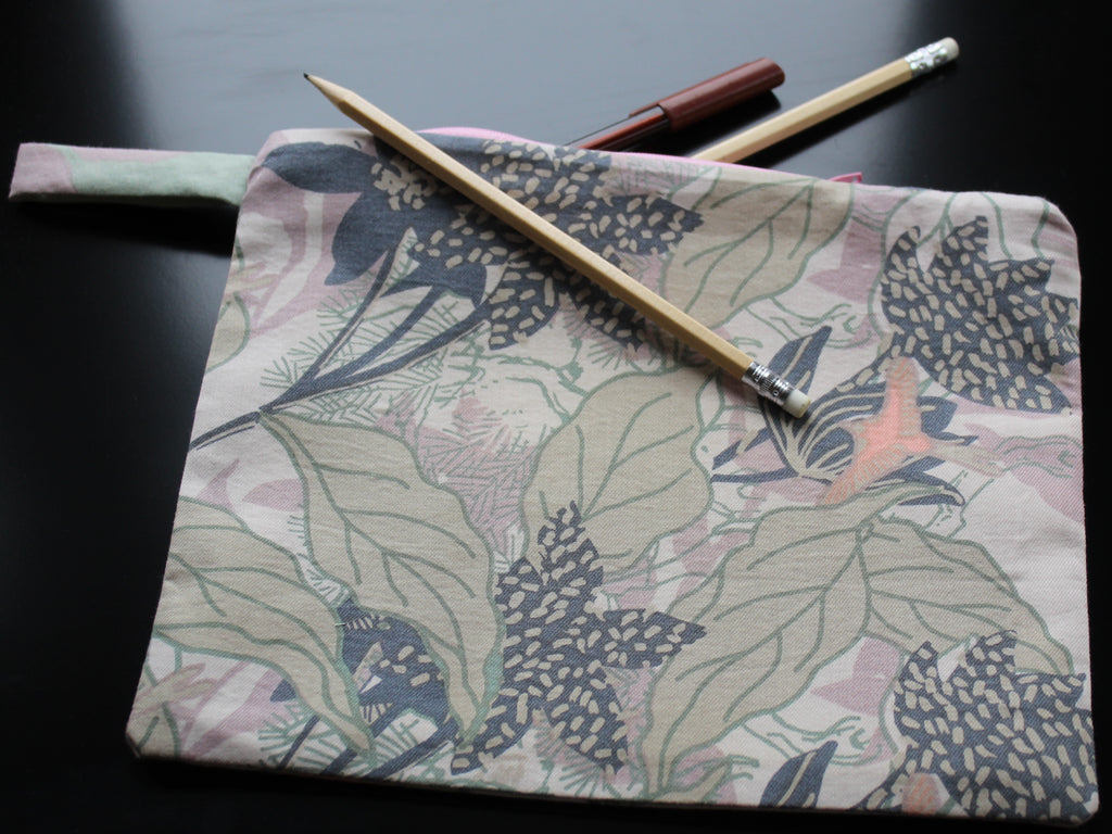 Botanical Chic - Handmade Zip Pouch