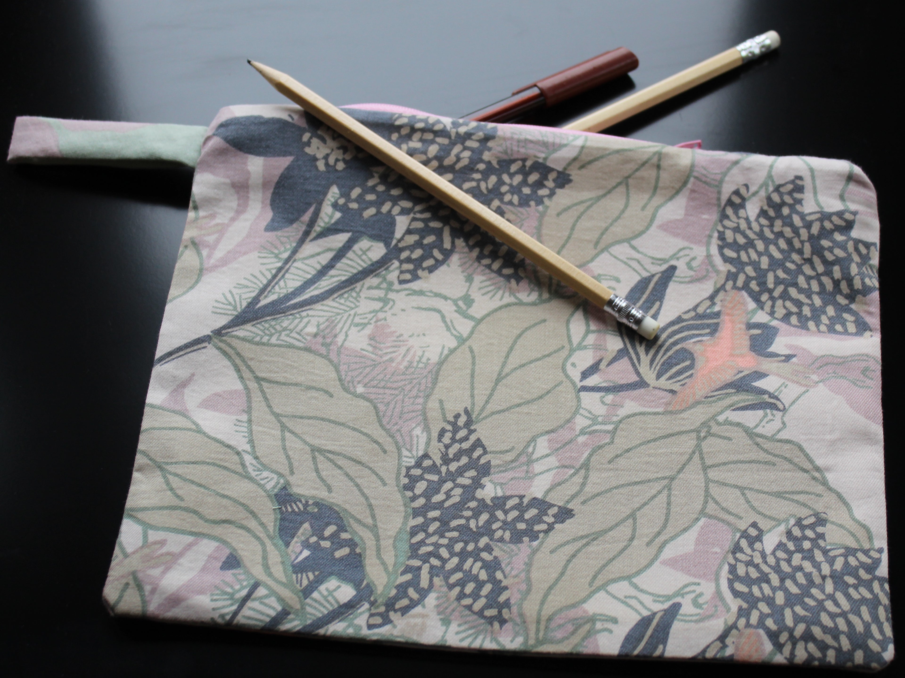 Botanical Chic - Handmade Zip Pouch