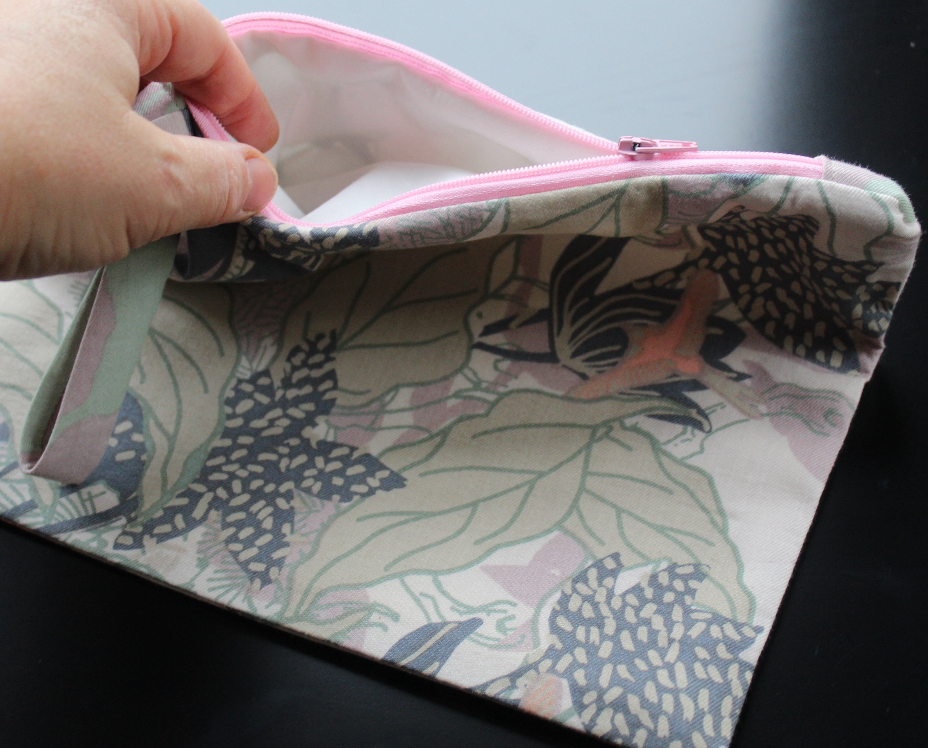 Botanical Chic - Handmade Zip Pouch