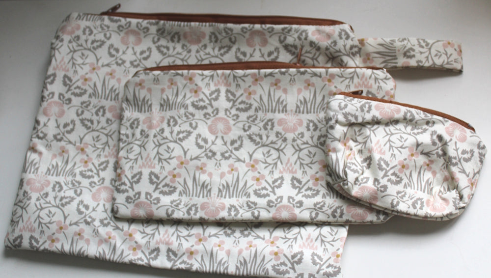 Pastels and Poppies Pouch Pack - Set of 3