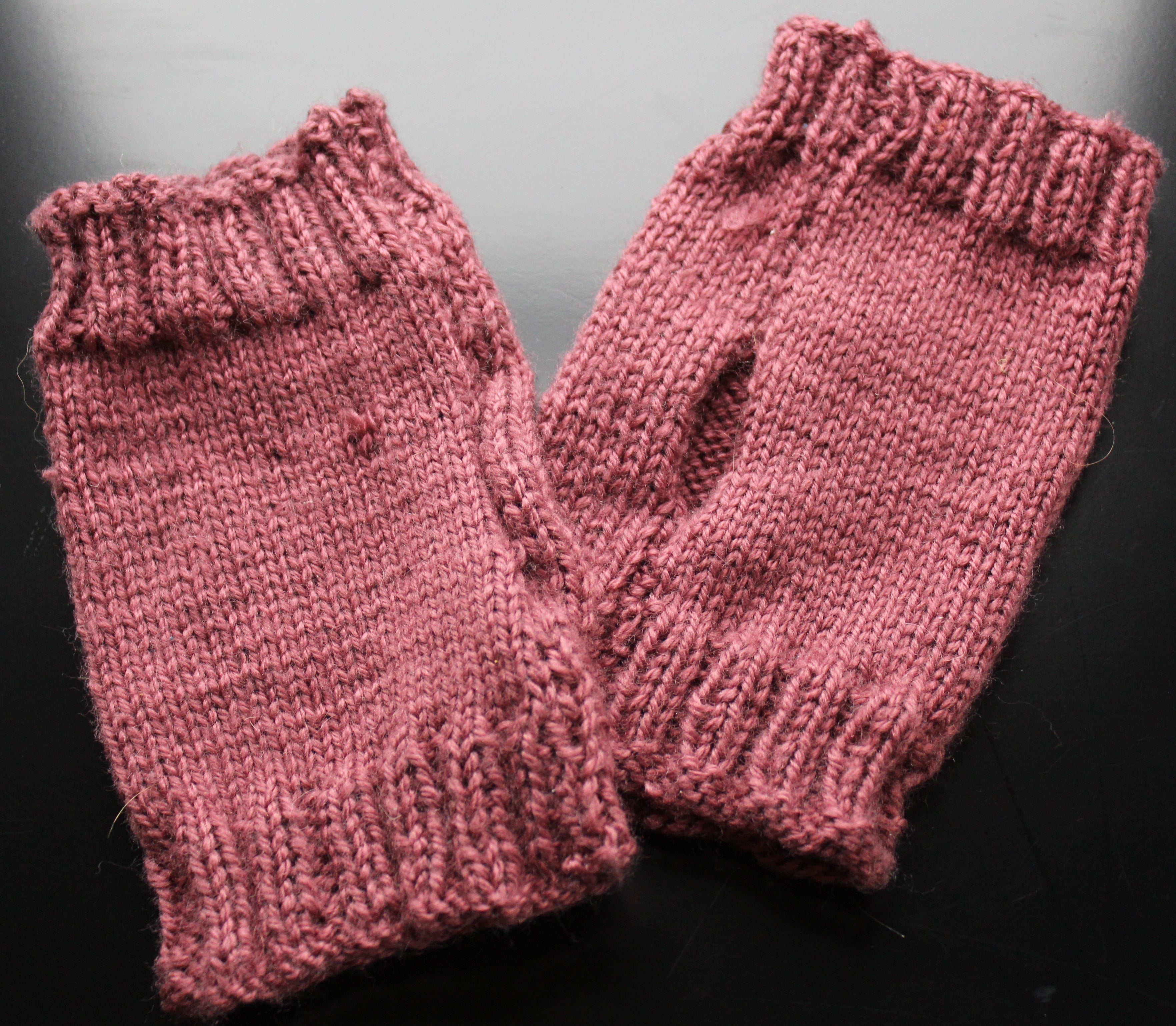 Threadspell Hand Knitted Fingerless Gloves
