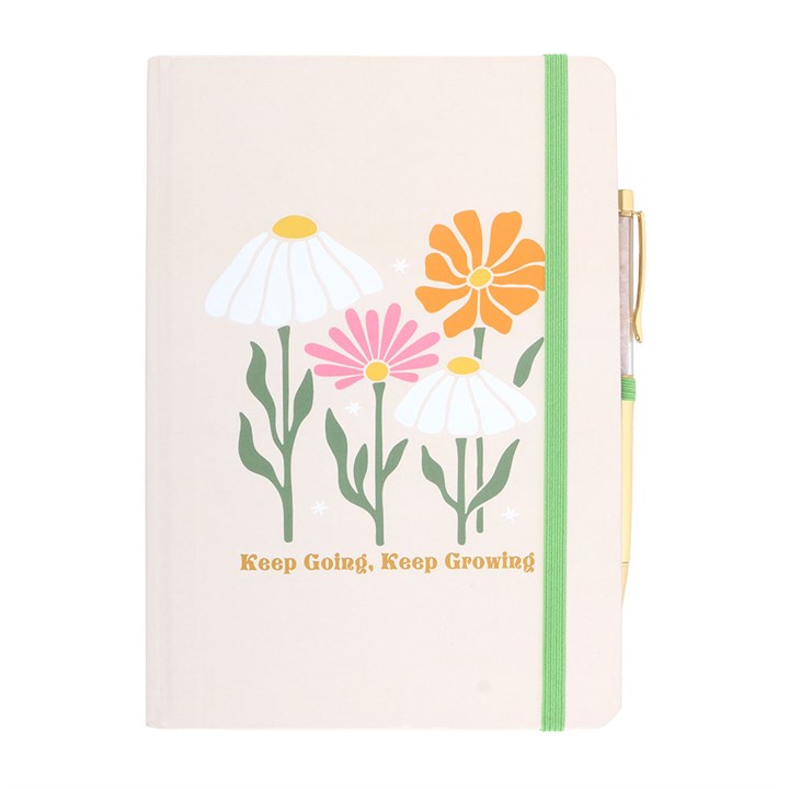 Keep Going, Keep Growing - Guided Journal with Rose Quartz Pen