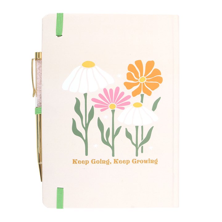 Keep Going, Keep Growing - Guided Journal with Rose Quartz Pen