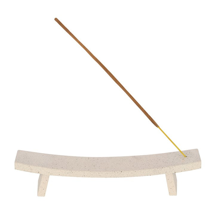 Cream Speckle Ceramic Incense Holder & Ash Catcher