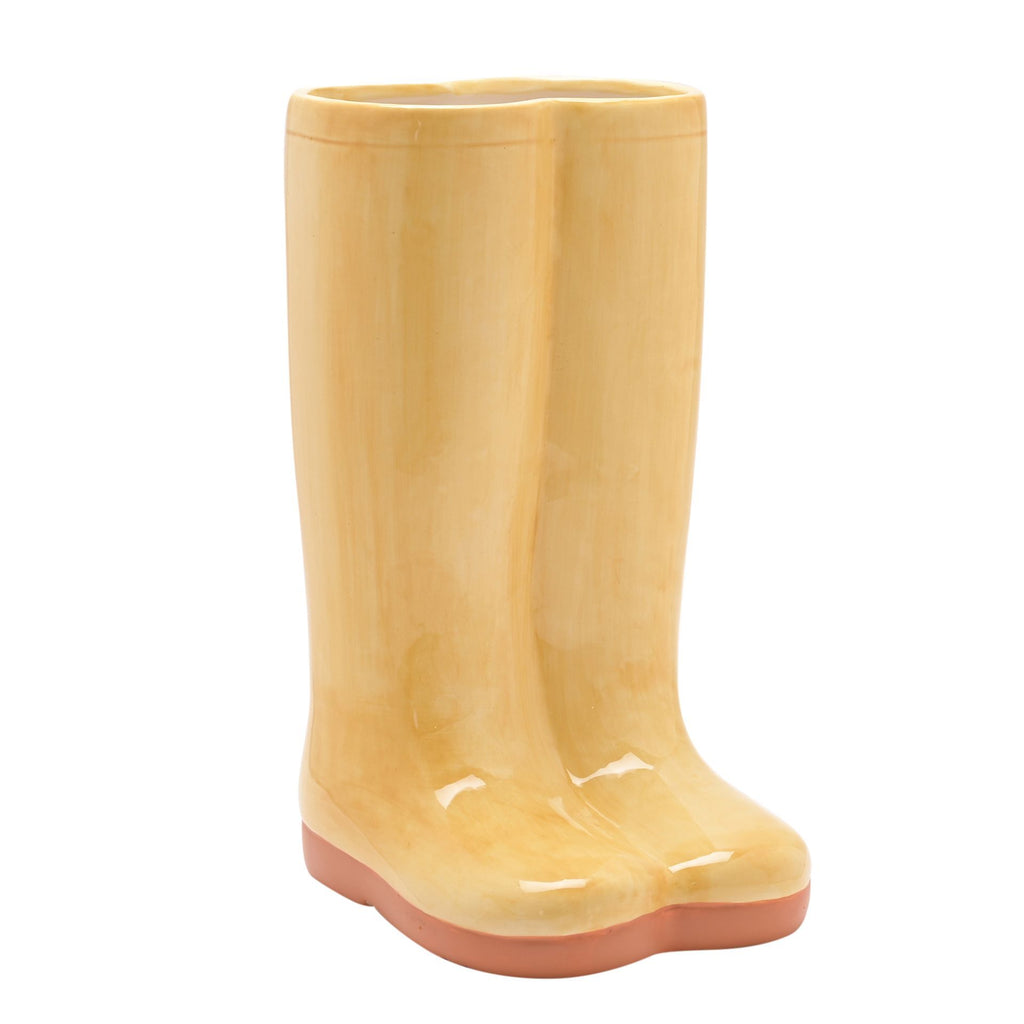 Ceramic Yellow Wellies Vase
