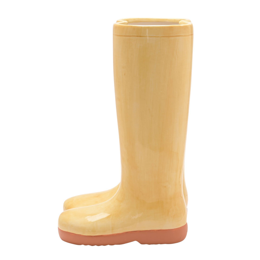 Ceramic Yellow Wellies Vase