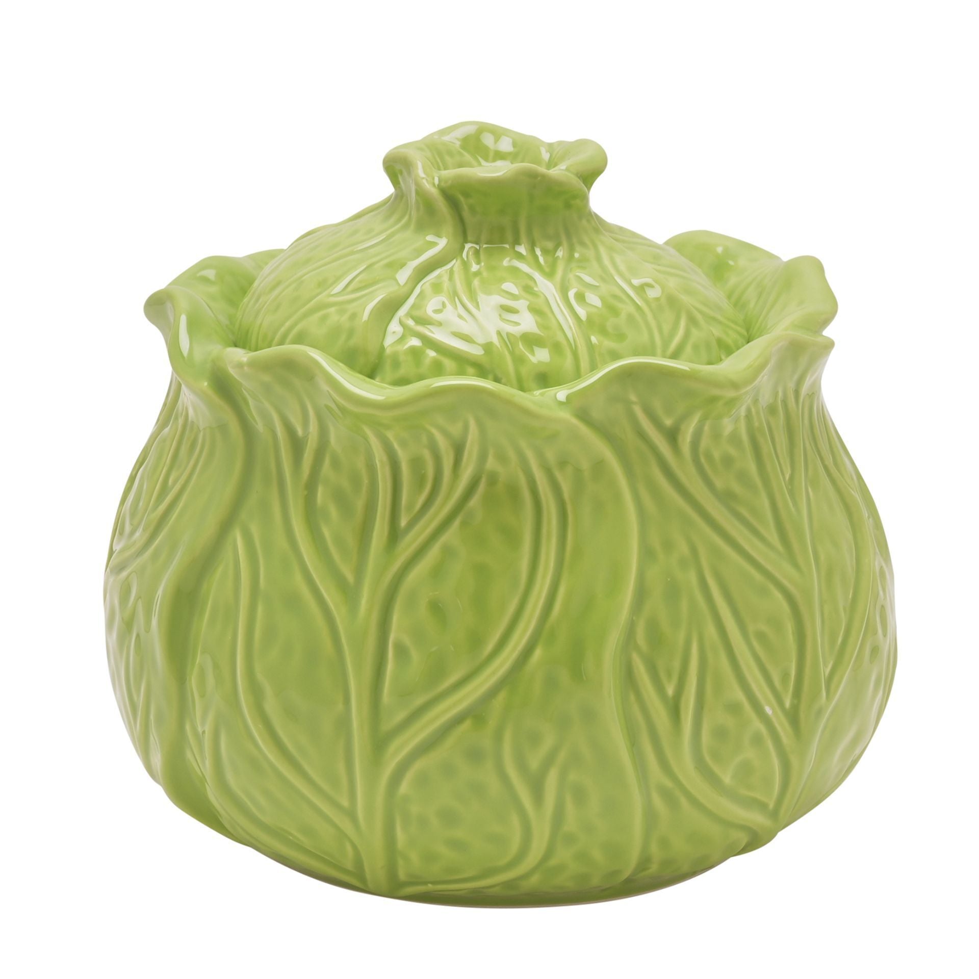 Cabbage Lidded Storage Jar