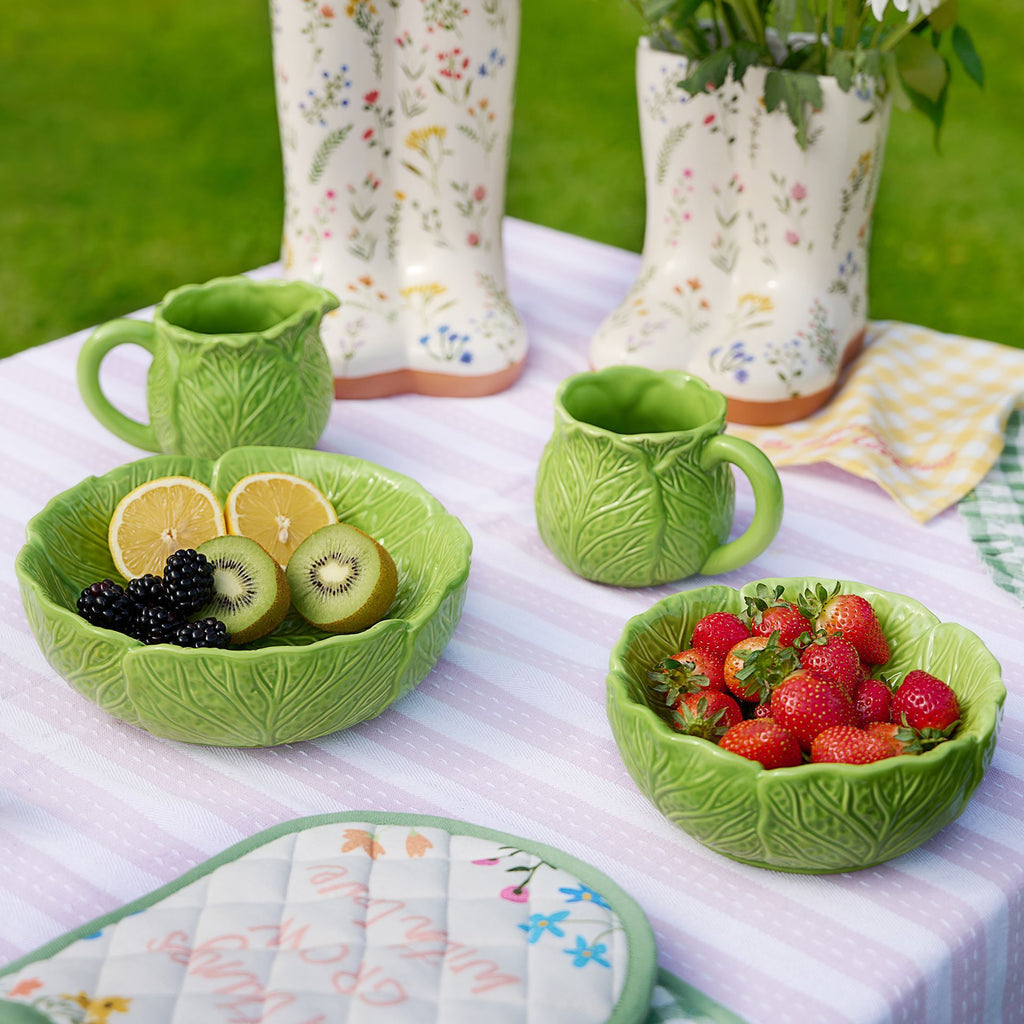 Cabbage Lidded Storage Jar