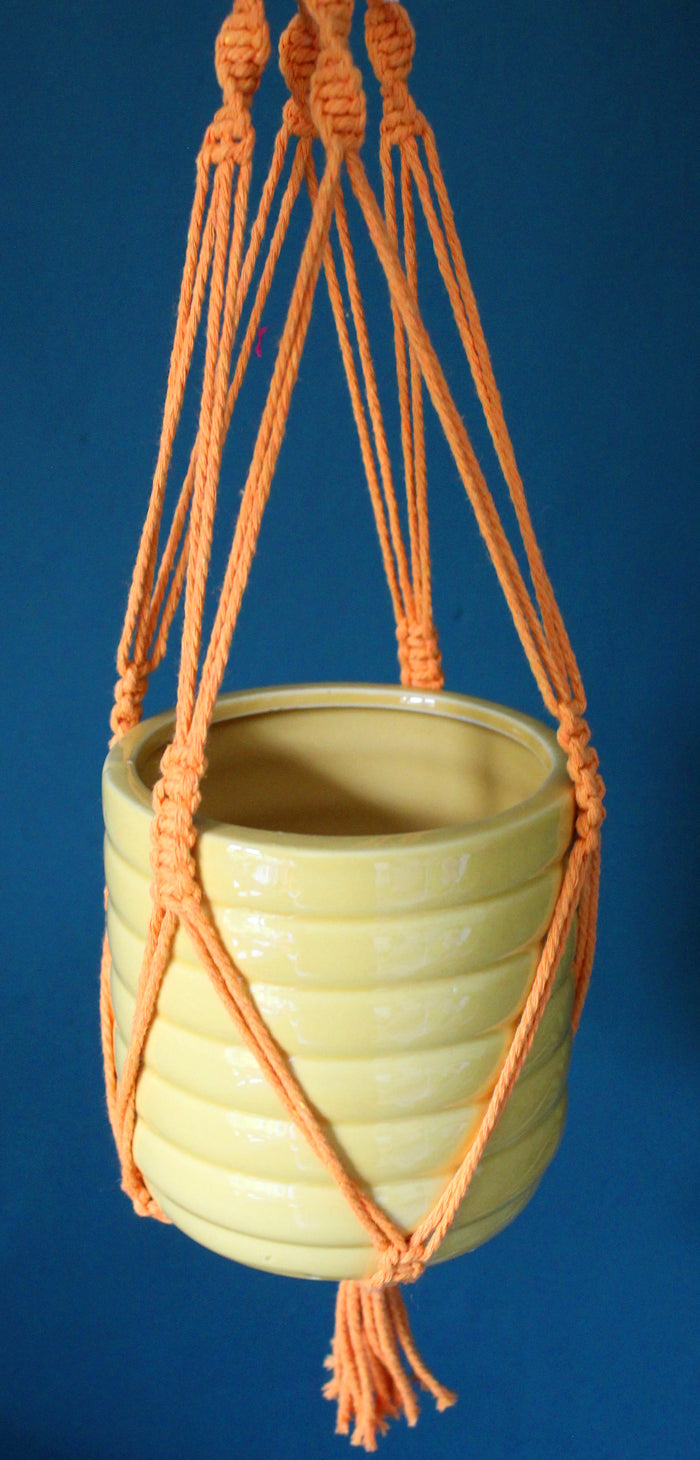 Macrame Pot Hangers - Tangerine