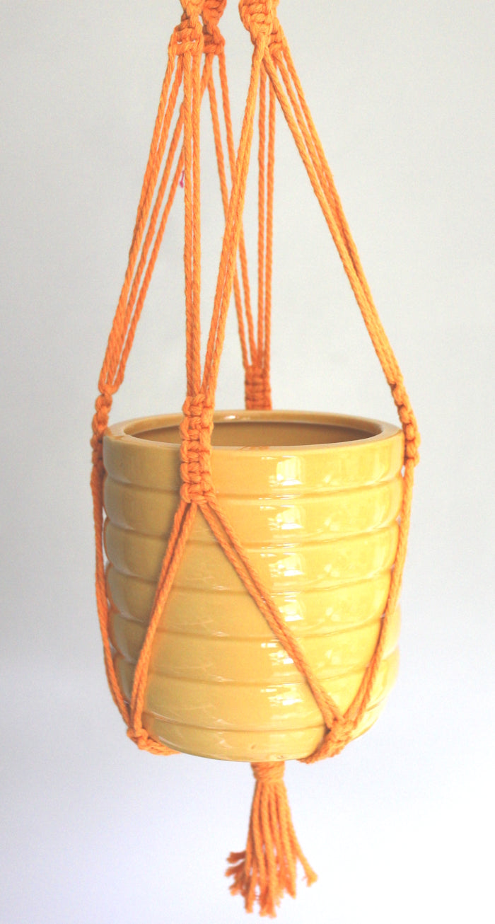 Macrame Pot Hangers - Tangerine