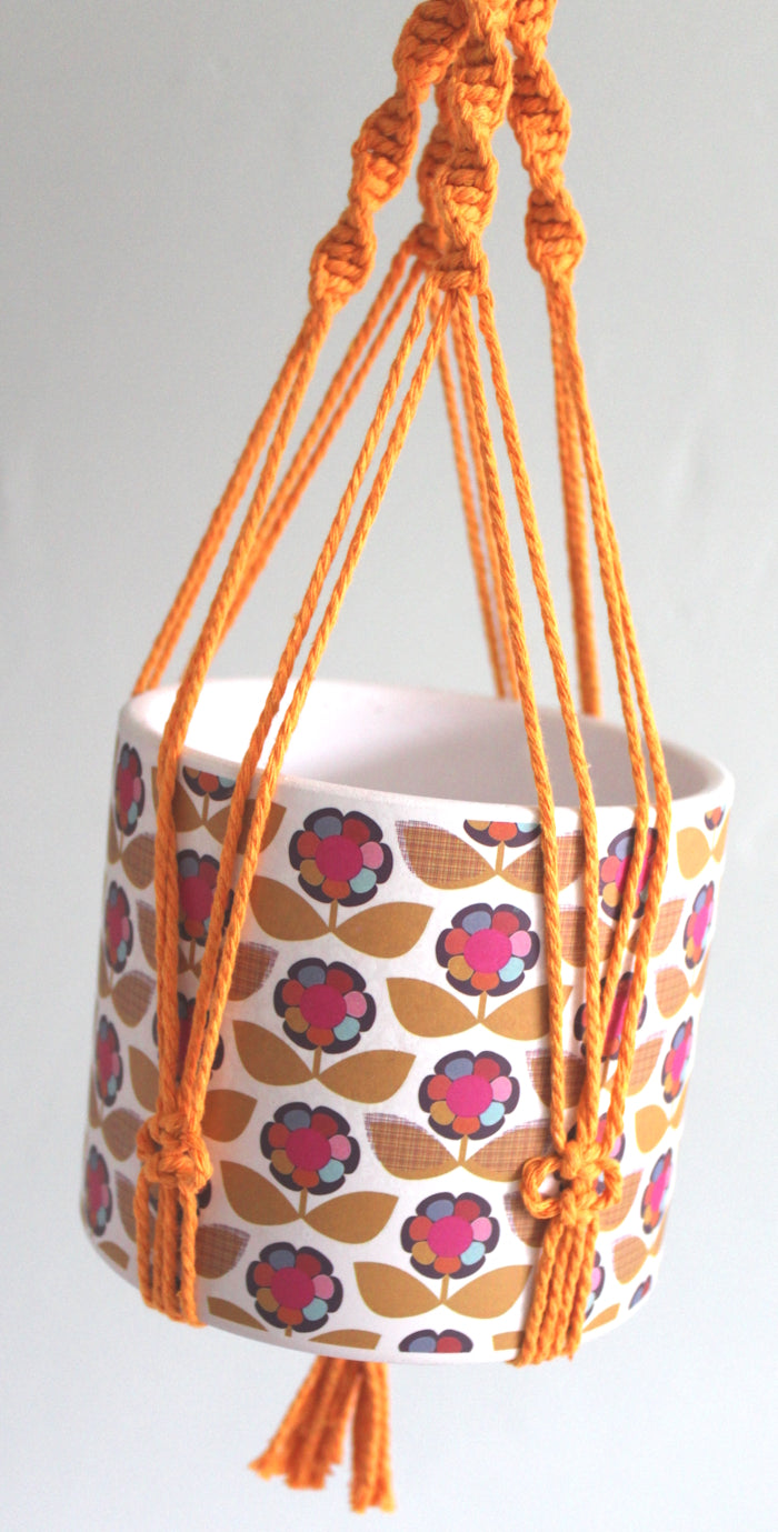 Macrame Pot Hangers - Tangerine