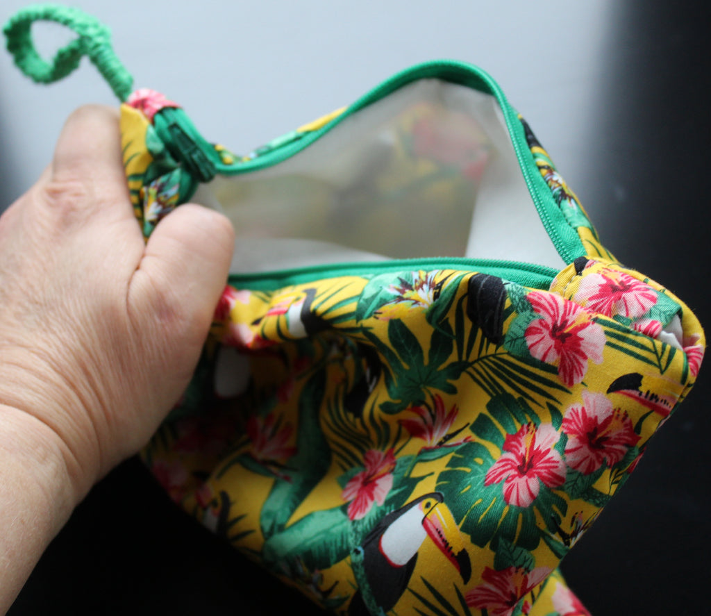 Tropical Toucan - Handmade Zip Pouch