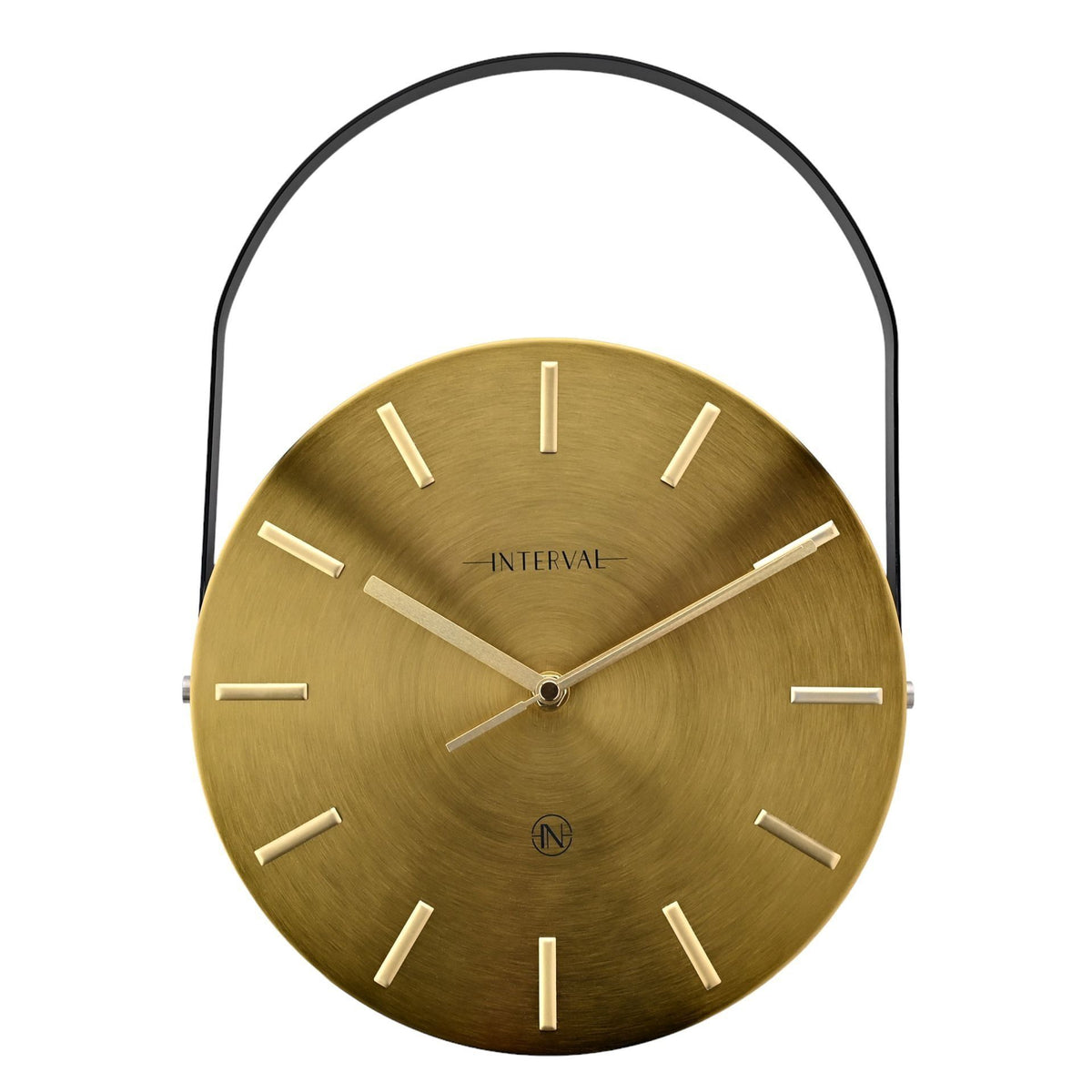 Interval Hanging Wall Clock - Gold
