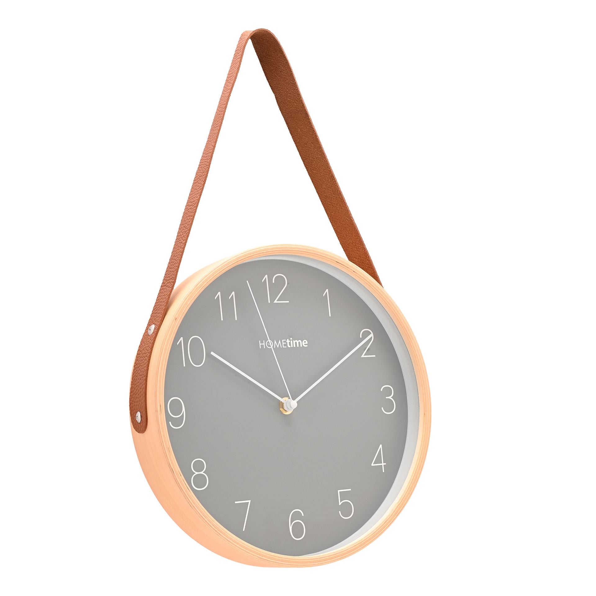 Hometime Wooden Wall Clock with Hanging Belt 25cm