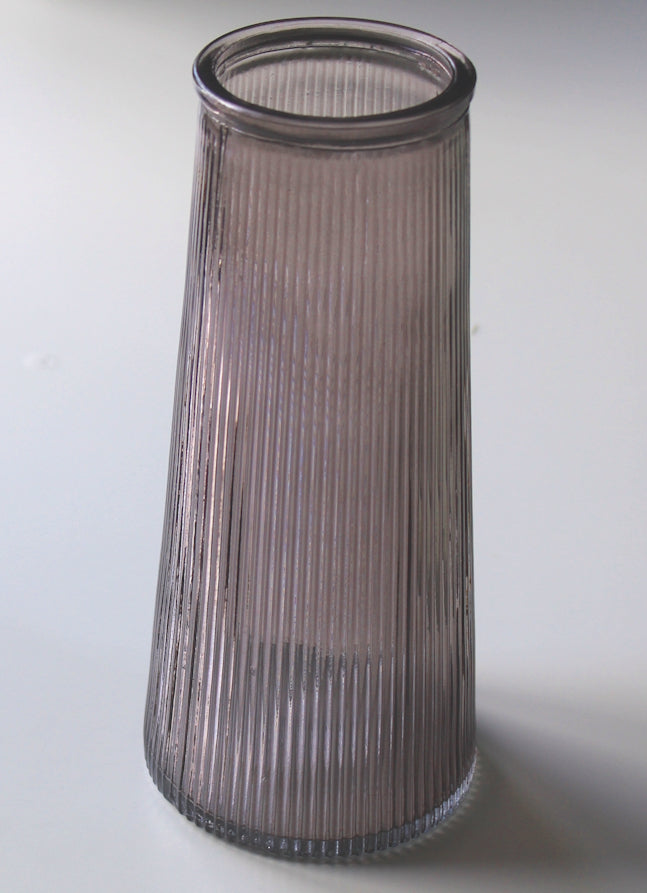Tall Glass Vase - Amethyst