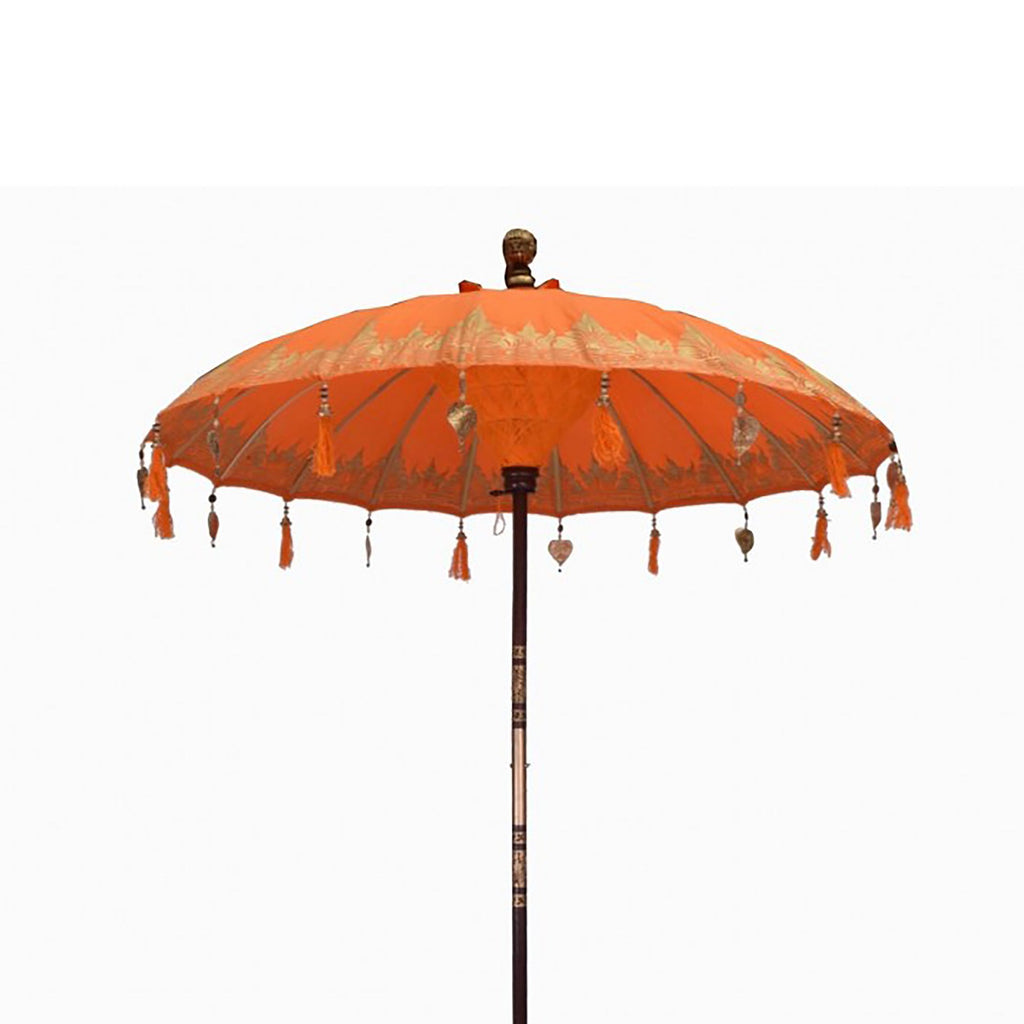 Bali Patio Parasol - Cotton - Orange Decor - 1.5m