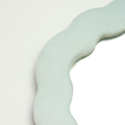 Cloud Blue Soft Squiggly Mirror detail on a light gray background